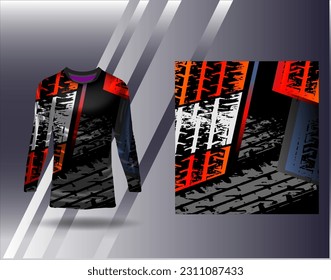 Sports jersey and tshirt template sports design for football racing gaming jersey vector