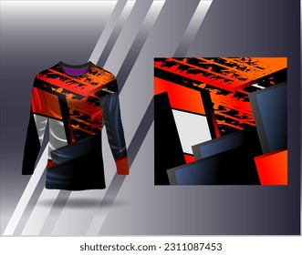 Sports jersey and tshirt template sports design for football racing gaming jersey vector