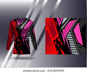 Sports jersey and tshirt template sports design for football racing gaming jersey vector