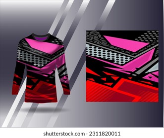 Sports jersey and tshirt template sports design for football racing gaming jersey vector