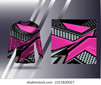 Sports jersey and tshirt template sports design for football racing gaming jersey vector