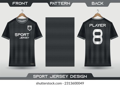 Sports jersey and t-shirt template sports jersey design. Sports design for football, racing, gaming jersey. with front, back view and pattern.