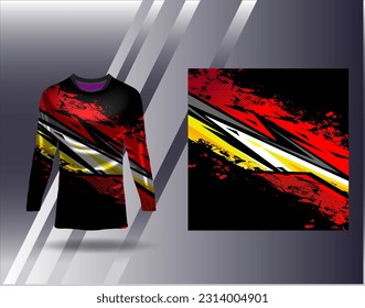Sports jersey and tshirt template sports design for football racing gaming jersey vector