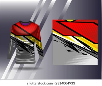 Sports jersey and tshirt template sports design for football racing gaming jersey vector