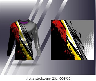 Sports jersey and tshirt template sports design for football racing gaming jersey vector