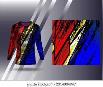 Sports jersey and tshirt template sports design for football racing gaming jersey vector