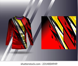 Sports jersey and tshirt template sports design for football racing gaming jersey vector