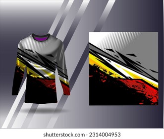 Sports jersey and tshirt template sports design for football racing gaming jersey vector