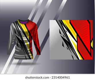 Sports jersey and tshirt template sports design for football racing gaming jersey vector