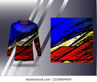 Sports jersey and tshirt template sports design for football racing gaming jersey vector