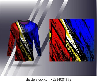 Sports jersey and tshirt template sports design for football racing gaming jersey vector
