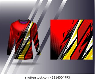 Sports jersey and tshirt template sports design for football racing gaming jersey vector