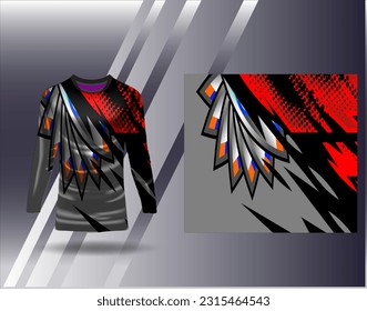 Sports jersey and tshirt template sports design for football racing gaming jersey vector