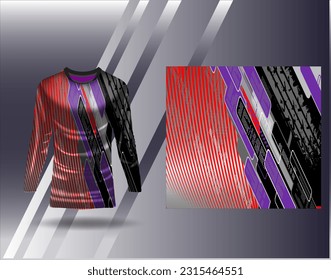 Sports jersey and tshirt template sports design for football racing gaming jersey vector
