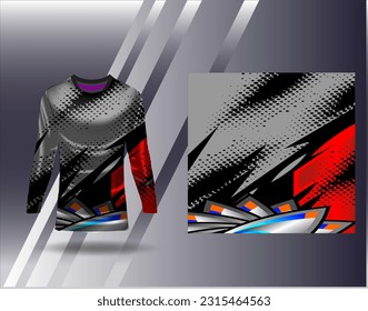 Sports jersey and tshirt template sports design for football racing gaming jersey vector