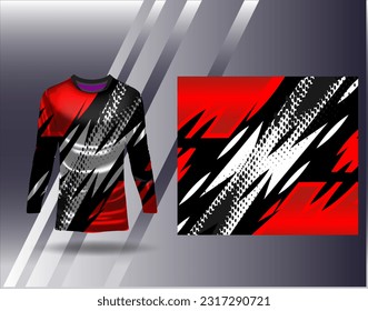 Sports jersey and tshirt template sports design for football racing gaming jersey vector
