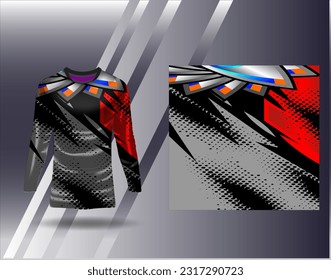 Sports jersey and tshirt template sports design for football racing gaming jersey vector