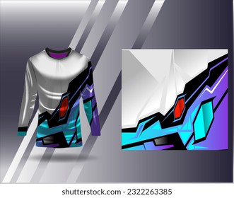 Sports jersey and tshirt template sports design for football racing gaming jersey vector