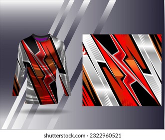 Sports jersey and tshirt template sports design for football racing gaming jersey vector