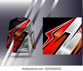 Sports jersey and tshirt template sports design for football racing gaming jersey vector