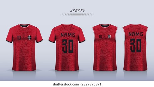 Sports jersey and t-shirt template sports jersey design. Sports design for football, racing, gaming jersey. Vector.