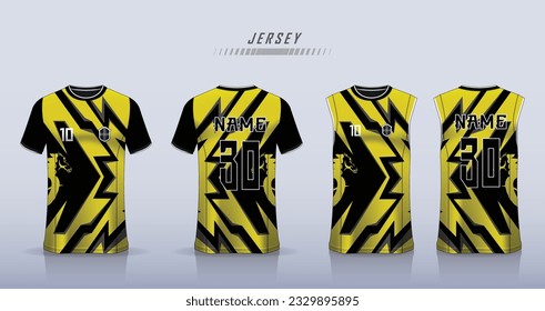 Sports jersey and t-shirt template sports jersey design. Sports design for football, racing, gaming jersey. Vector.