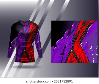 Sports jersey and tshirt template sports design for football racing gaming jersey vector