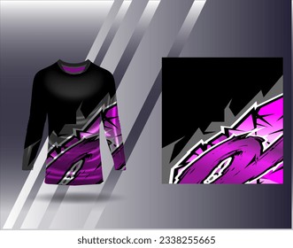 Sports jersey and tshirt template sports design for football racing gaming jersey vector