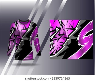 Sports jersey and tshirt template sports design for football racing gaming jersey vector