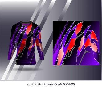 Sports jersey and tshirt template sports design for football racing gaming jersey vector