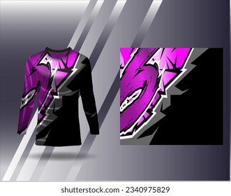 Sports jersey and tshirt template sports design for football racing gaming jersey vector