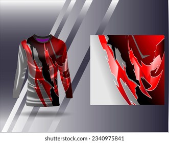Sports jersey and tshirt template sports design for football racing gaming jersey vector
