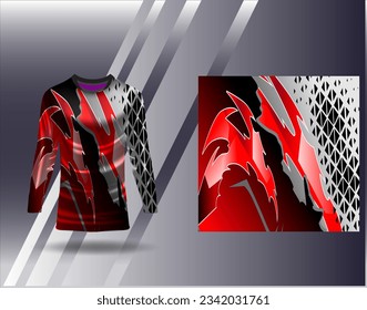 Sports jersey and tshirt template sports design for football racing gaming jersey vector