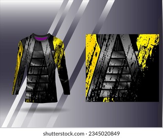 Sports jersey and tshirt template sports design for football racing gaming jersey vector