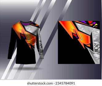 Sports jersey and tshirt template sports design for football racing gaming jersey vector