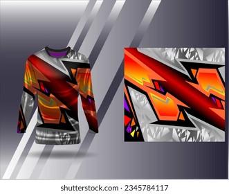 Sports jersey and tshirt template sports design for football racing gaming jersey vector