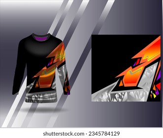 Sports jersey and tshirt template sports design for football racing gaming jersey vector