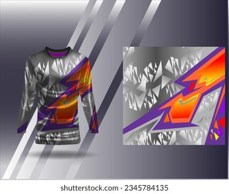 Sports jersey and tshirt template sports design for football racing gaming jersey vector