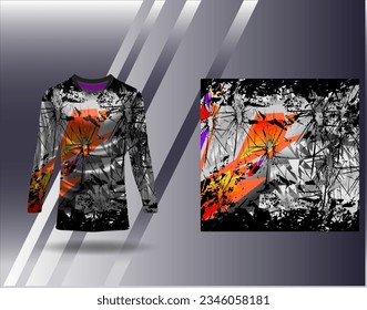 Sports jersey and tshirt template sports design for football racing gaming jersey vector