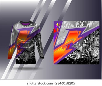 Sports jersey and tshirt template sports design for football racing gaming jersey vector