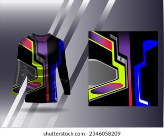 Sports jersey and tshirt template sports design for football racing gaming jersey vector