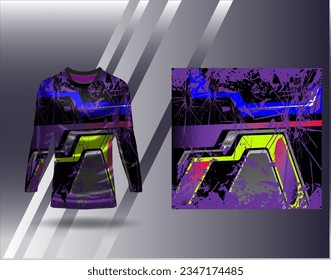 Sports jersey and tshirt template sports design for football racing gaming jersey vector