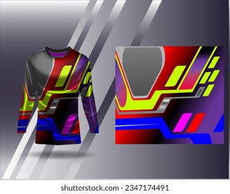 Sports jersey and tshirt template sports design for football racing gaming jersey vector