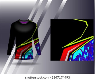 Sports jersey and tshirt template sports design for football racing gaming jersey vector