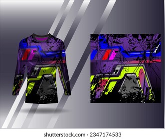 Sports jersey and tshirt template sports design for football racing gaming jersey vector