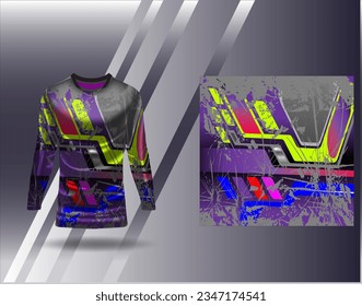 Sports jersey and tshirt template sports design for football racing gaming jersey vector