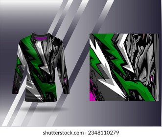 Sports jersey and tshirt template sports design for football racing gaming jersey vector