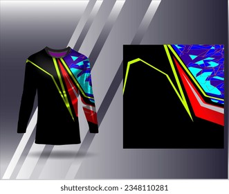 Sports jersey and tshirt template sports design for football racing gaming jersey vector