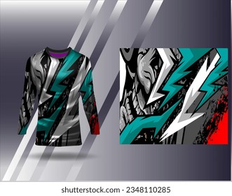 Sports jersey and tshirt template sports design for football racing gaming jersey vector