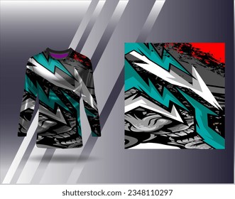 Sports jersey and tshirt template sports design for football racing gaming jersey vector